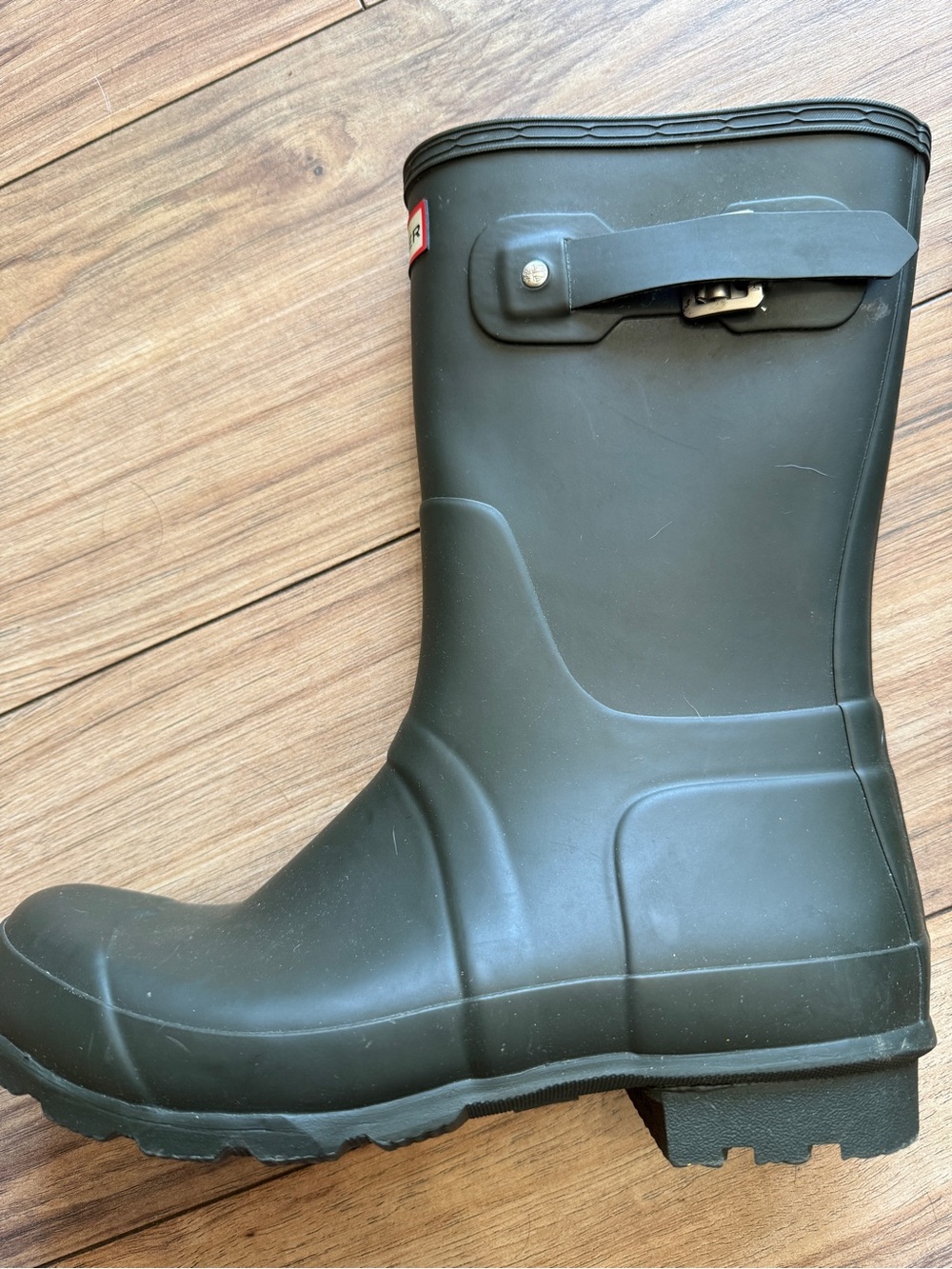 Hunter Dark Green Men’s Original Short Rain Boots - Picture 4 of 5